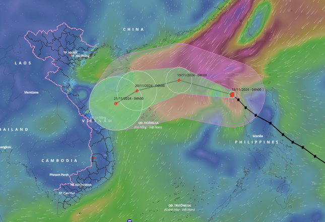 Bão Manyi vào Biển Đông, diễn biến khó lường - Ảnh 1.