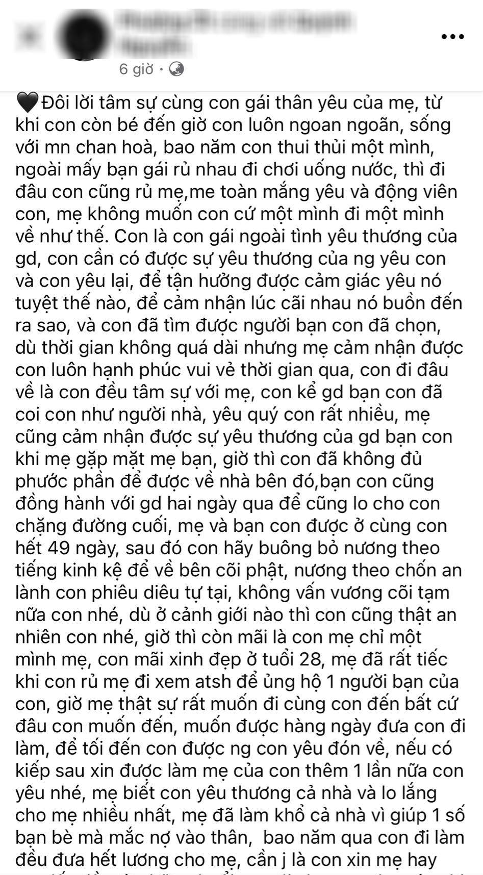 "Con mãi xinh đẹp ở tuổi 28": Nhói lòng lời tâm sự của người mẹ khi con gái bị nhóm "quái xế" tông tử vong - Ảnh 2.