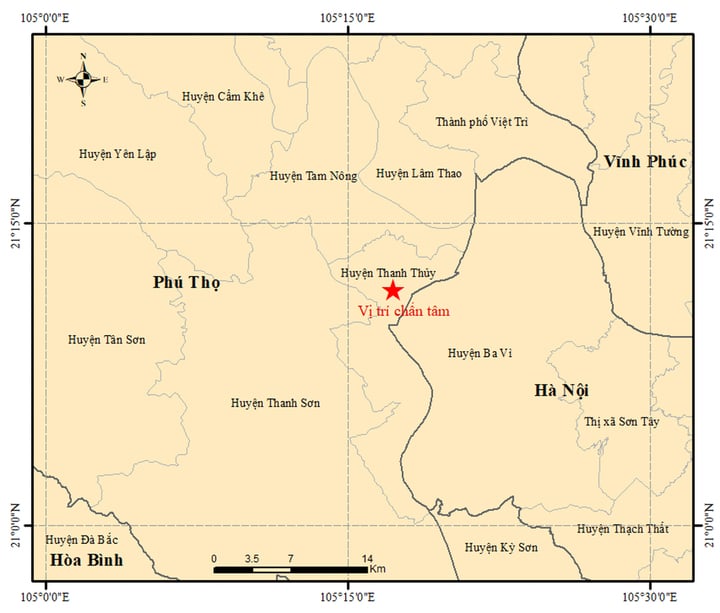 Động đất mạnh 3,3 độ richter gây rung lắc ở Phú Thọ - Ảnh 1.