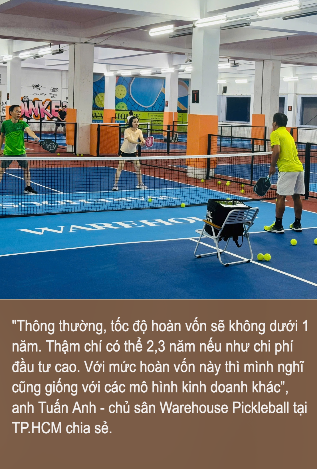 Sân pickleball “mọc lên như nấm”: Bỏ cả tỷ đồng thu về “tiền lẻ”, sao nhiều người vẫn nườm nượp mở theo? - Ảnh 6.