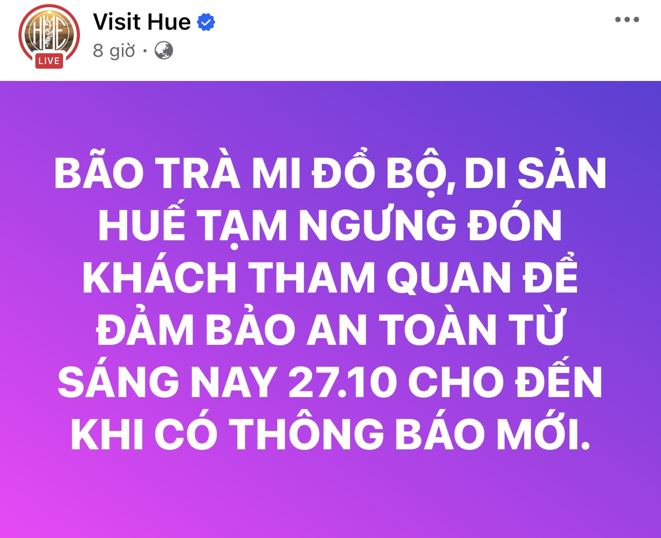 Loạt điểm tham quan, quán xá tại Huế - Đà Nẵng nhanh chóng dọn dẹp mở cửa đón du khách sau bão Tra Mi càn quét - Ảnh 1.