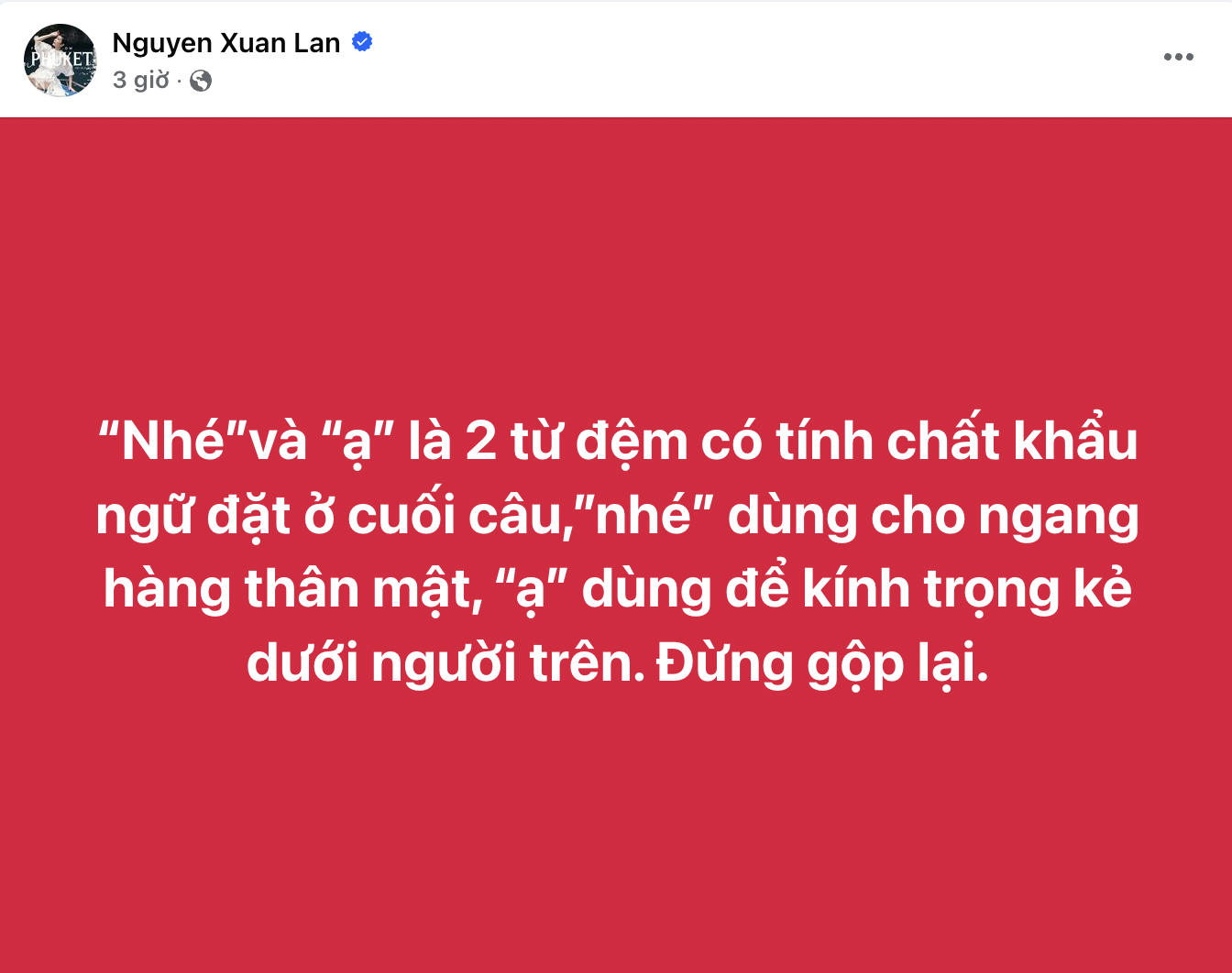 Xuân Lan phán đừng dùng "nhé ạ", còn từ điển nói gì? - Ảnh 1.