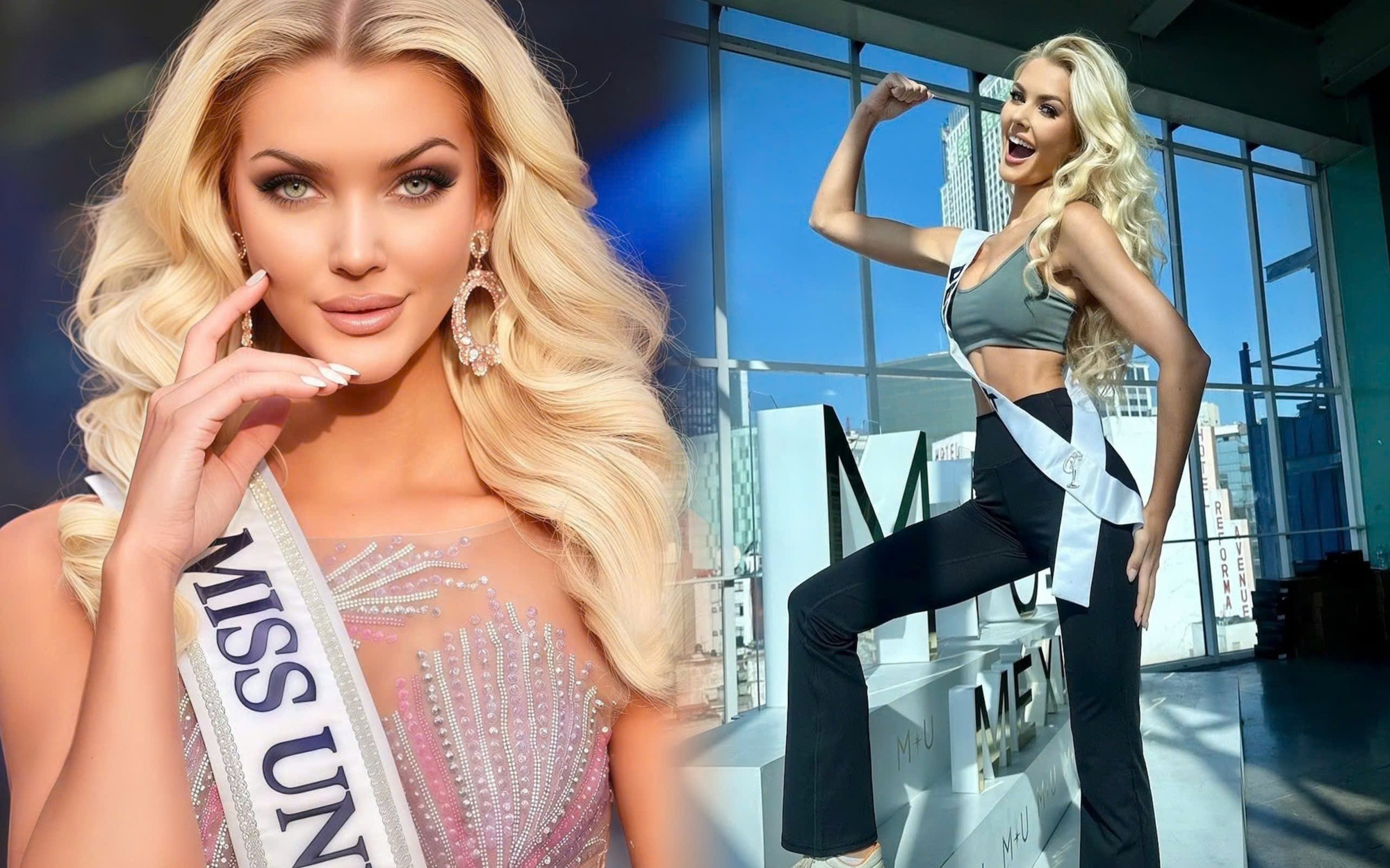 Cận cảnh nhan sắc “búp bê barbie sống” Đan Mạch đăng quang Miss Universe 2024